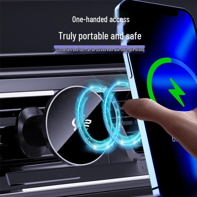 QI2.2 Magnetic 25W Wireless Car Charger with Zinc Alloy Shell for Apple Phones