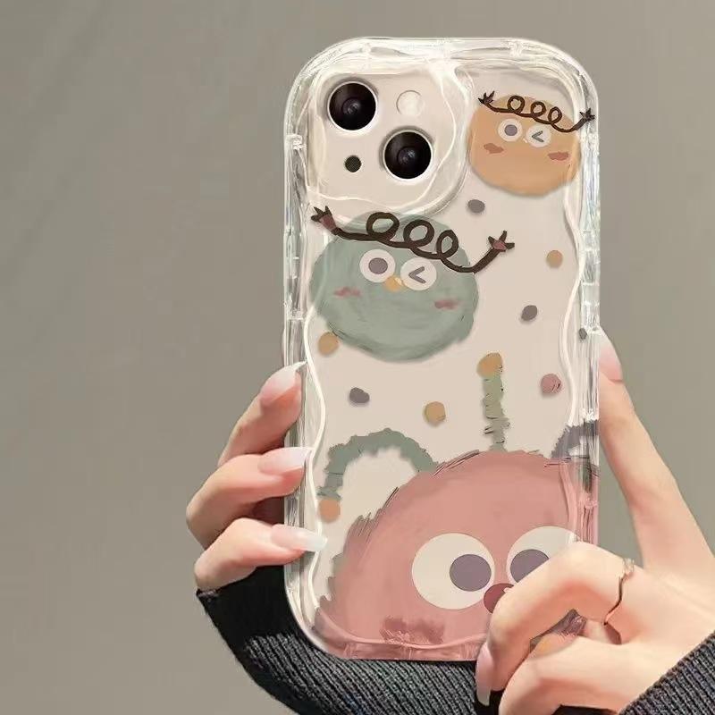 Cream pattern is suitable for 16promax mobile phone case fun Apple 15 anti-drop 14 Japanese and Korean 13pro new 12/11XR