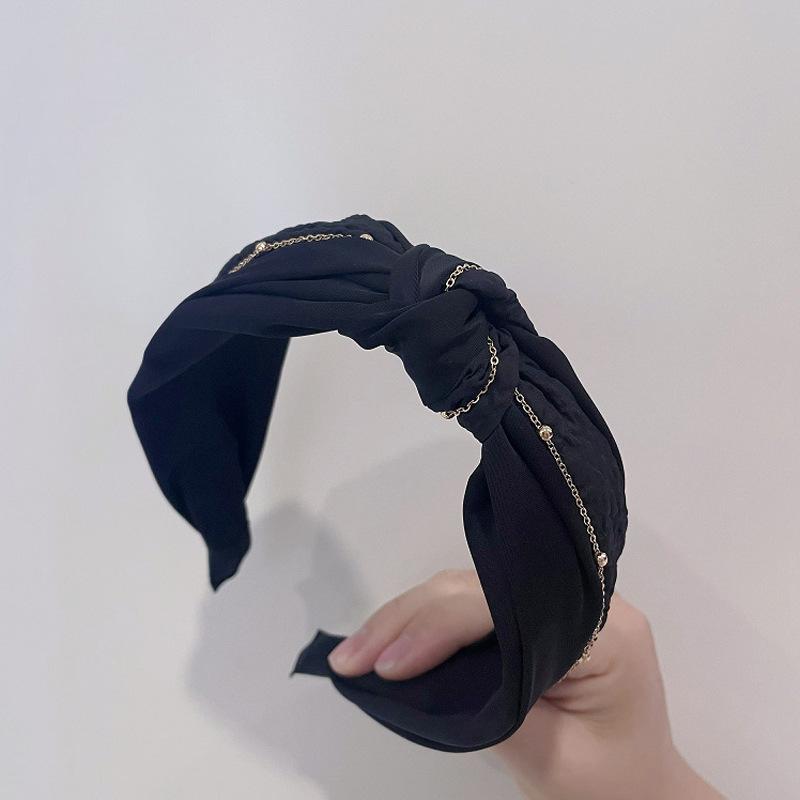 

Женская универсальная повязка на голову с высокой тульей, в стиле ретро, с широкими полями - приятный для кожи аксессуар для волос с узлом для умывания лица