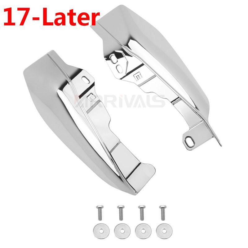 Motorcycle Chrome Black Mid-Frame Heat Shield Air Deflector Trim For Harley Touring Street Electra Glide Road King 2001-Later