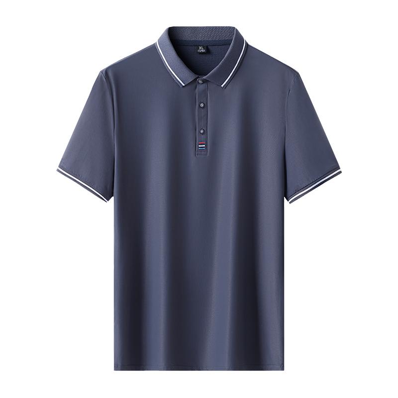 Plus Size 8xl 7xl pánské polokošile léto ledové hedvábné tričko s krátkým rukávem prodyšné chladivé rychleschnoucí nylonová polokošile golfová trička pánské