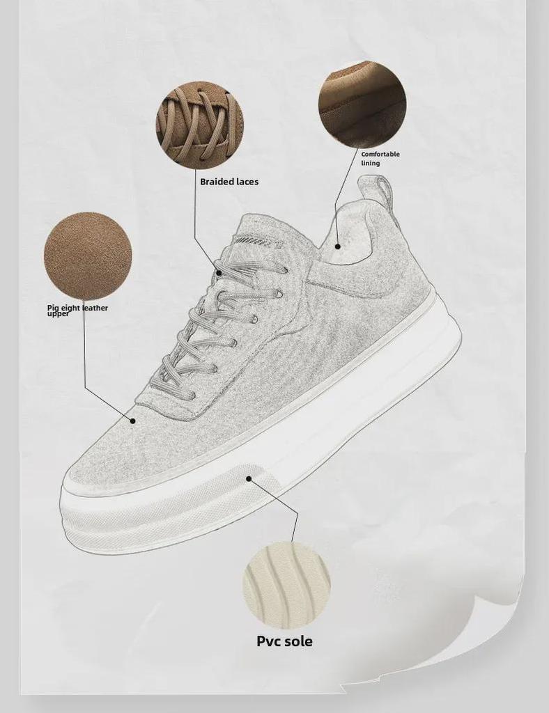 2025 Vår Herrskor Koreansk Stil Låga Sneakers: Trendiga vardagliga sportskor i allmatchande stora storlekar