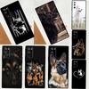 Cartoon German Shepherd Dog Phone Case For Samsung Galaxy S25 S24 S23 S22 S21 Ultra S9 S10 S20 Plus FE Funda Cover Shell