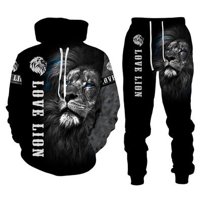 Męska bluza z kapturem na jesień i zimę Lion King Sportswear