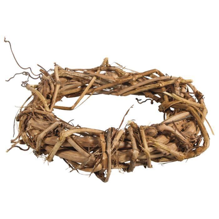 Couronne - Naturel - 20cm - Beige - Vignes naturelles - Décorative intérieure