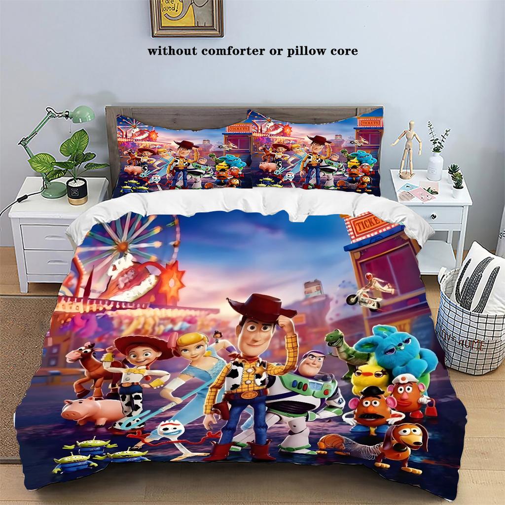 New Design Toy Story Bedding Sets Buzz Lightyear Woody Comforter Cover Bed Cover Duvet Cover Pillow Case 2-3 Pieces Sets