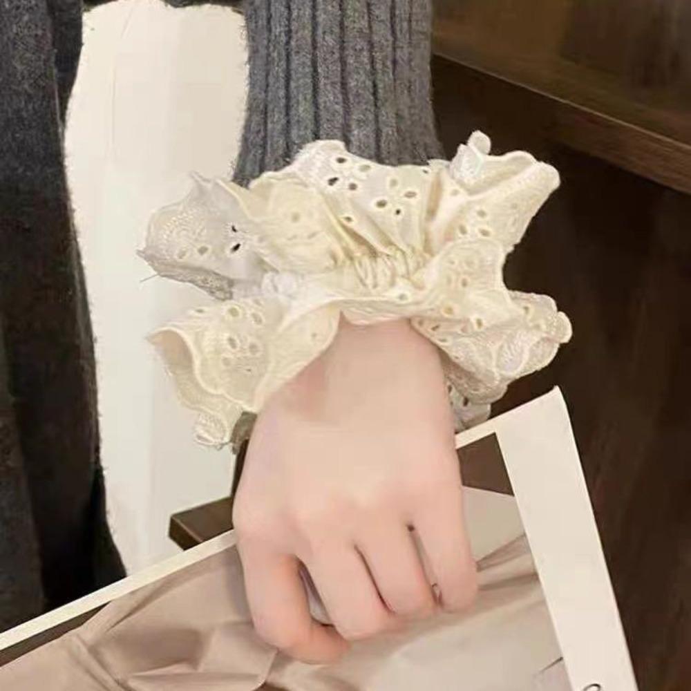 

Bowknot Sweet Lace Hair Loop Cloth Solid Color Hair Ties Elegant Hair Accessories
