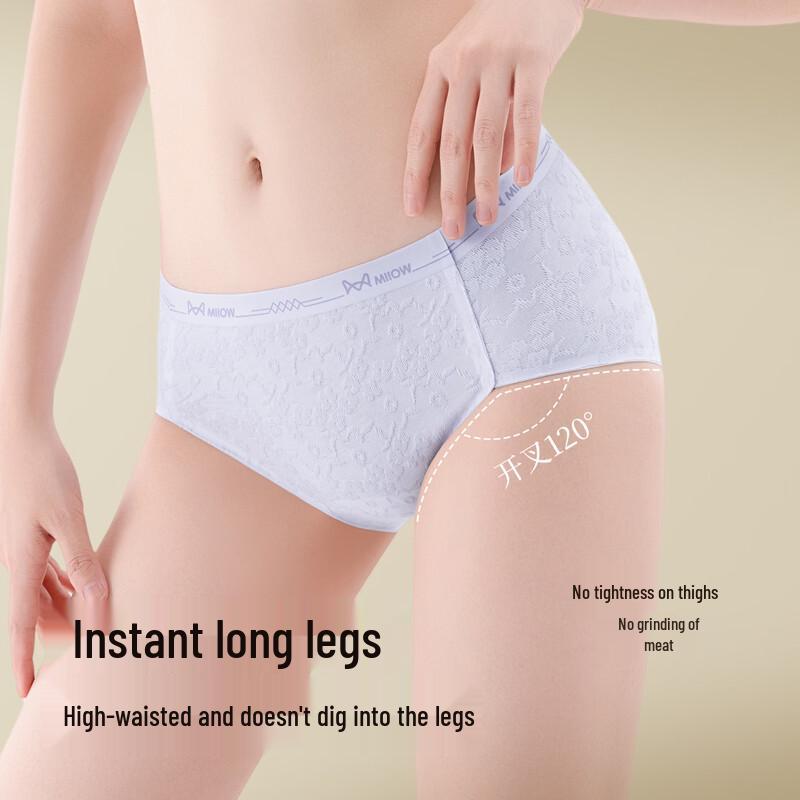Miiow Women's Organic Cotton Antibacterial Seamless Briefs