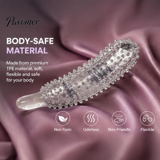 Durable One Piece Molded Toy Large Clear Silicone Dildo, Realistic Sex for Men Sensory Grain Texture Stroker Women, BDSM Beginner Training Tool, Adult
