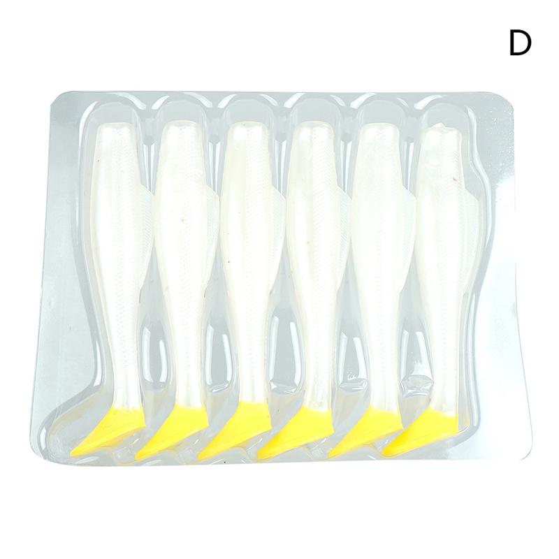 6Pcs/Lot Soft Swimbait 9Cm 4.4G Floating T-Tail Fishing Lure Tpr Paddle Tail Soft Lure Material Fishing Baits Fishing Tackle Pes
