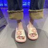 Home casual cool slippers thick bottom high value going out flower slippers women's 2025 summer and autumn new non-slip bathroom