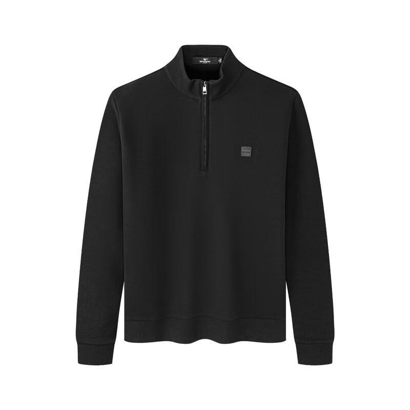 SEPTWOLVES Men's Half-Zip Sweatshirt with Chest Patch