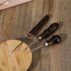 3pcs/Set Leather Awl Tool with Wooden Handle, Stitching Puncher for Sewing, Leathercraft, DIY