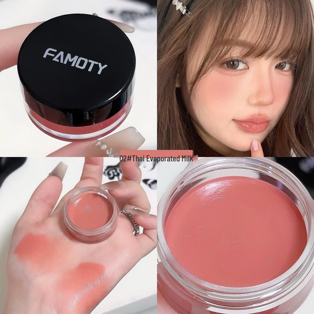 FAMOTY Multi-Use Blush & Lip Cream: Natural Sheer Highlighter for Universal Complexion Enhancement