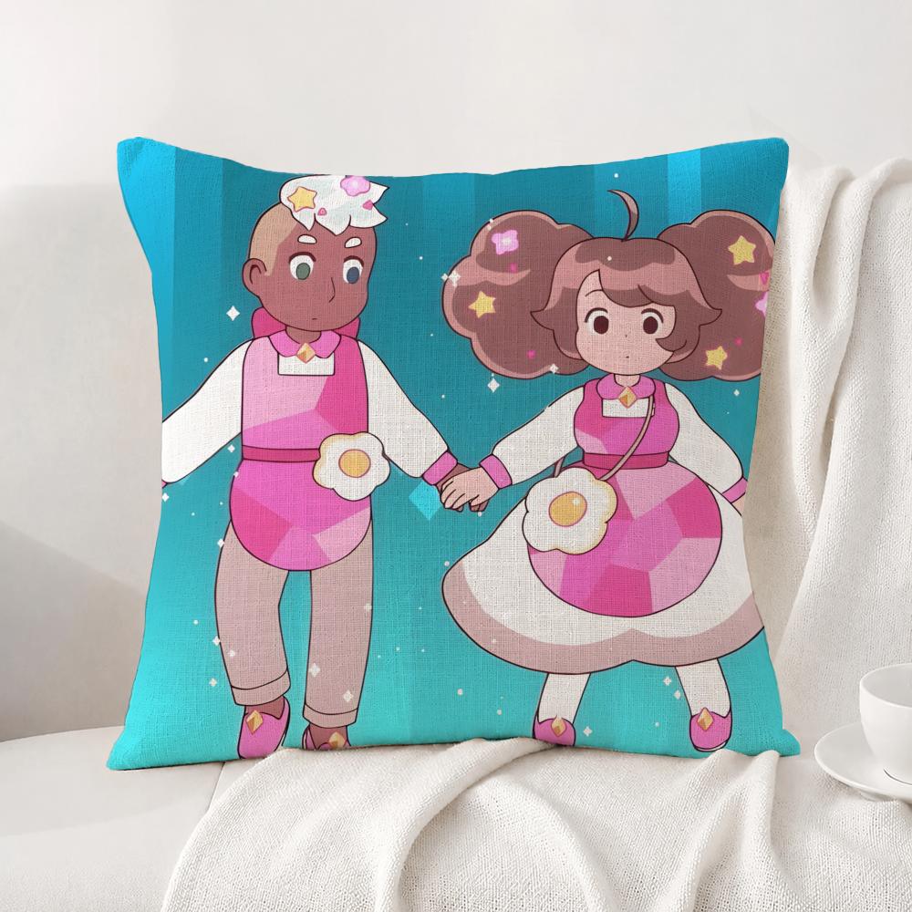 Anime Bee and PuppyCat Cushion Cover Natural Linen Pillowcase Set AllinOne Decor Cushion Cover for Sofa Bedroom Chair