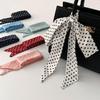 Fashion Polka Dot Silk Scarf Versatile Headwear Hair Band Korean Style Luxury Silk Scarf Belt Package Hanging Decor Accessories