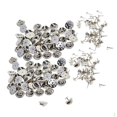 100 Sets Schmetterling Kupplung Messing Metall Pin Backs Keeper mit 8 Tacks Blank Pins für Revers