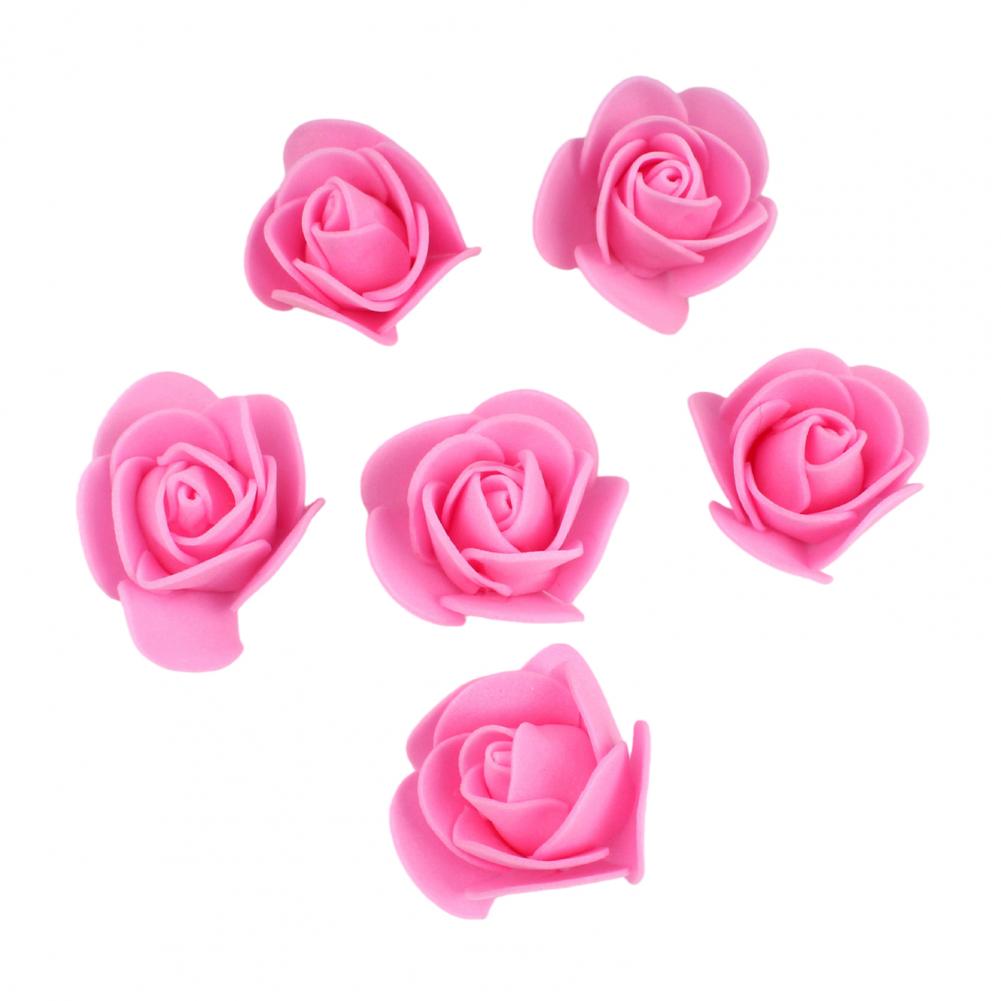 500 Pcs DIY Rose And Bear Flowers Artificial Rose Head Flower Arrangement Mini Artificial Foam Rose Heads Bulk Flower Heads