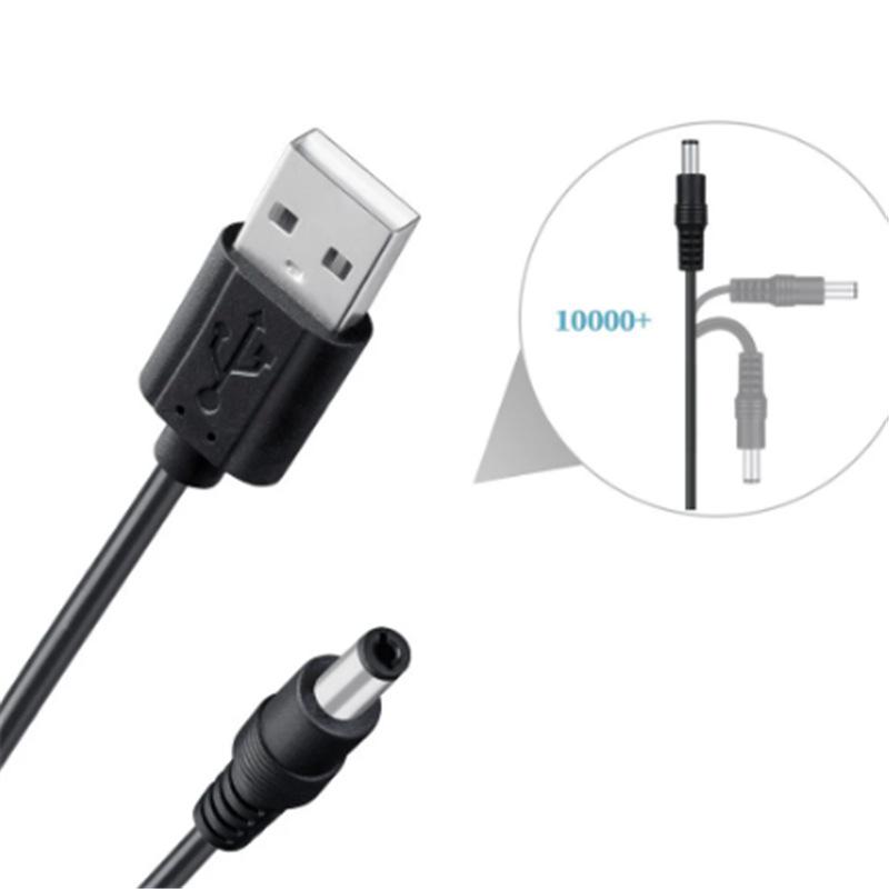 Universal USB To DC 5.5*2.1mm Power Cable 9V Charging Cord With 8 Interchangeable Connectors For CCTV Camera TV Box Router Speak