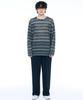 C WEAR BY THE GENIUS See-Through Craft Knit Pullover Blue