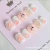 Cute Princess Cat Paw Summer Short Nails - Handmade Wearable Nail Art
