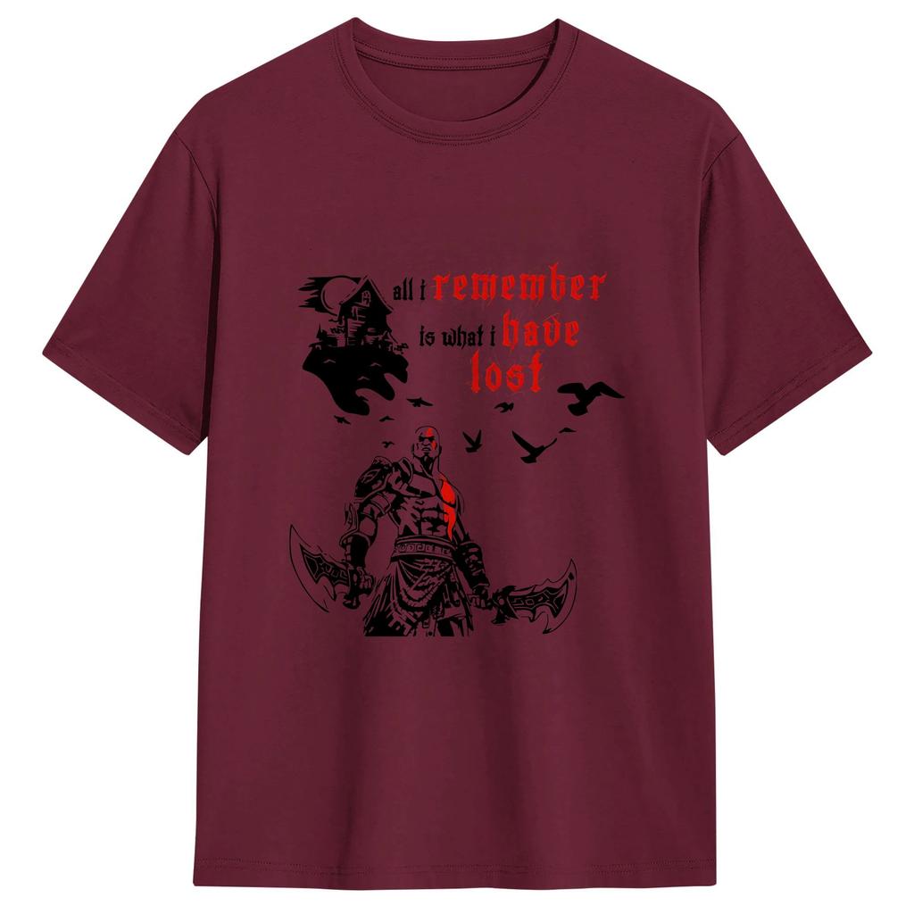 Unisexs TShirts God of war Kratos Casual Pure Cotton Tee Shirt Short Sleeve T Shirt Crewneck Clothes 4XL 5XL