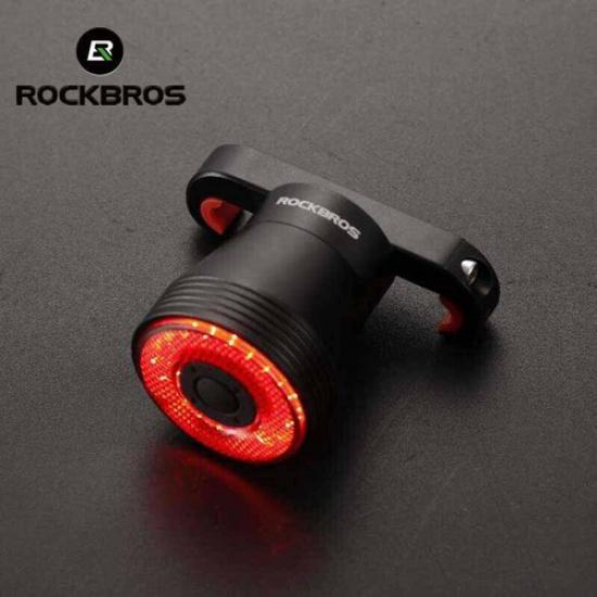 RockBros Bike Rear Lights Rechargeable Taillight Brake Sensor Safety Rainproof