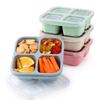 4Pcs/Set Stackable Snack Containers 4 Compartments Divided Snack Box  Food Storage