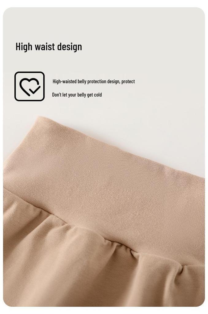 Baby Two-Piece Set: High Waist, Shoulder Buttons, Thin, Breathable, Pure Cotton for All Seasons (Spring/Autumn)