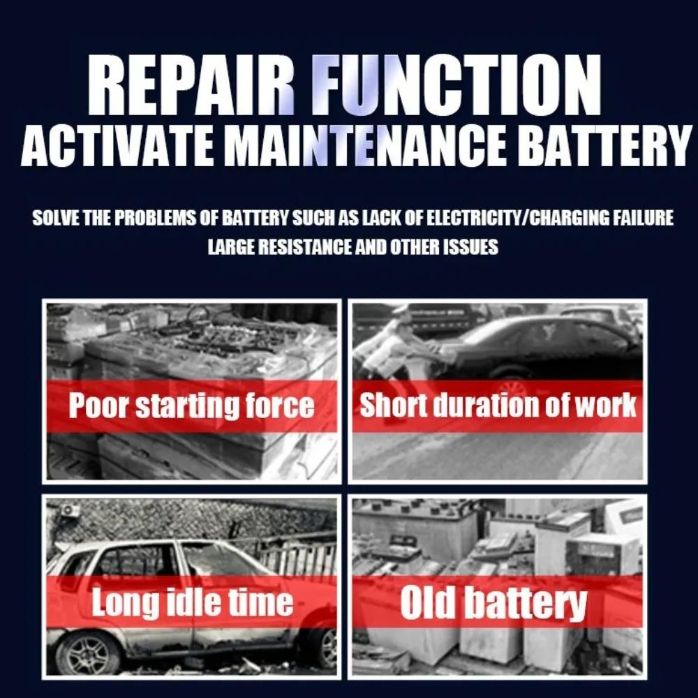 Chargeur de batterie intelligent 7 étapes 12V/24V 12A/10A - Technologie de réparation par impulsions pour l'entretien des batteries au plomb AGM GEL WET