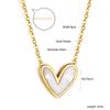 Dainty Shell Jewelry Gold Plated Necklace Women Custom Engraving Pendant Necklace Fashion 316L Stainless Steel Heart Necklaces