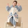 Warm Winter Flannel Hooded Robe Set for Kids - Cozy Home Wear for Medium & Large Children