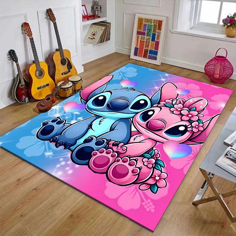 1pc S-Stitch Design Printed Area Rug Carpet for Bedroom Living Room Home Decor Rugs Mat Non Slip Mat Rug for Bedside