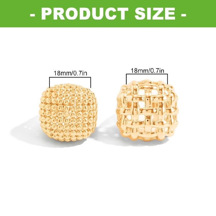 Chic 2PCS Braided Metal Rings With Geometric Cutouts Adjustable Open Ring Perfect For Mix And Coordinate Outfits