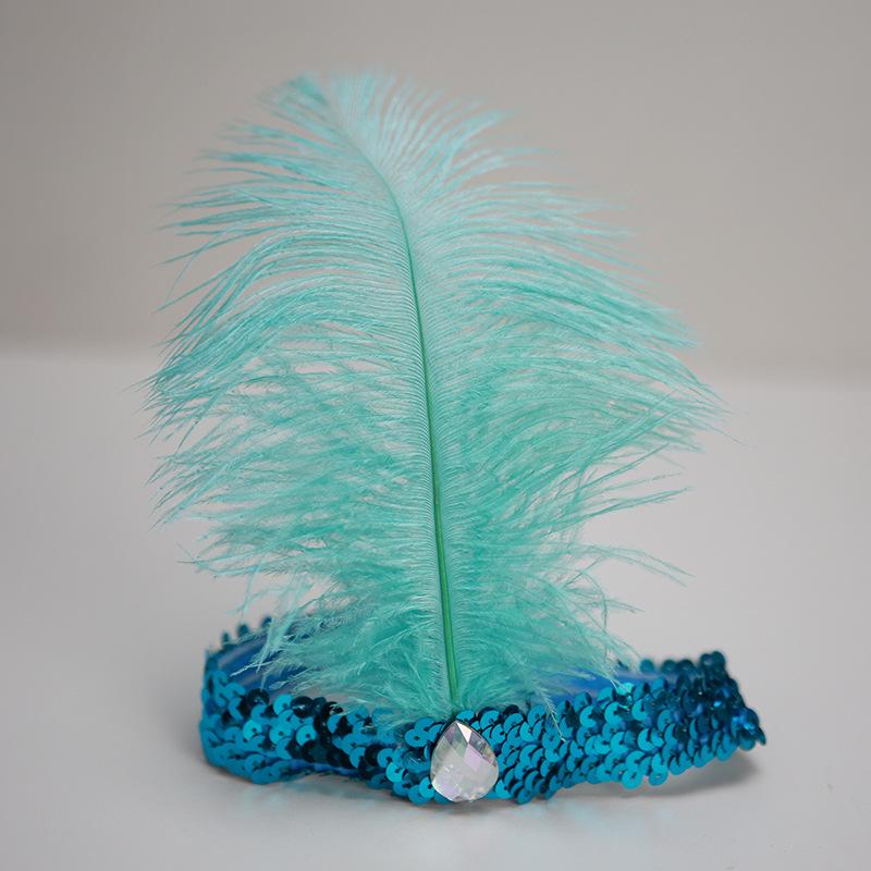 

Детская красочная повязка на голову с перьями и пайетками для индийских представлений