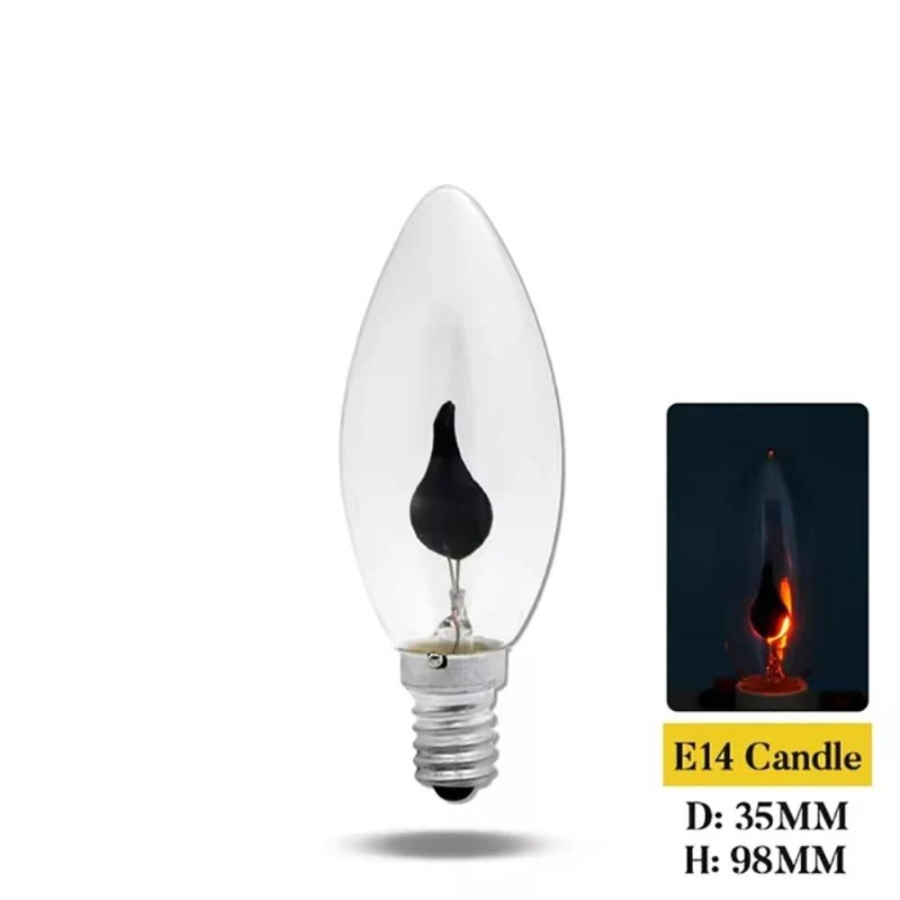 LED Flame Tip Design LED Flame Bulb Filament Style Nature Fire Effect Flickering Light Bulb Vintage Filament Bulb Bar Decor