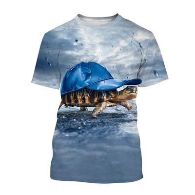 Neue Sommermode Niedliche Meeresschildkröte 3D-Druck T-Shirts Männer Frauen T-Shirt Kurzarm Übergroßes Harajuku T-Shirt Top Kid Mann Kleidung