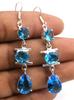 Blue Topaz Gemstone Ethnic Handmade Drop Dengle Earring Jewelry ER 231