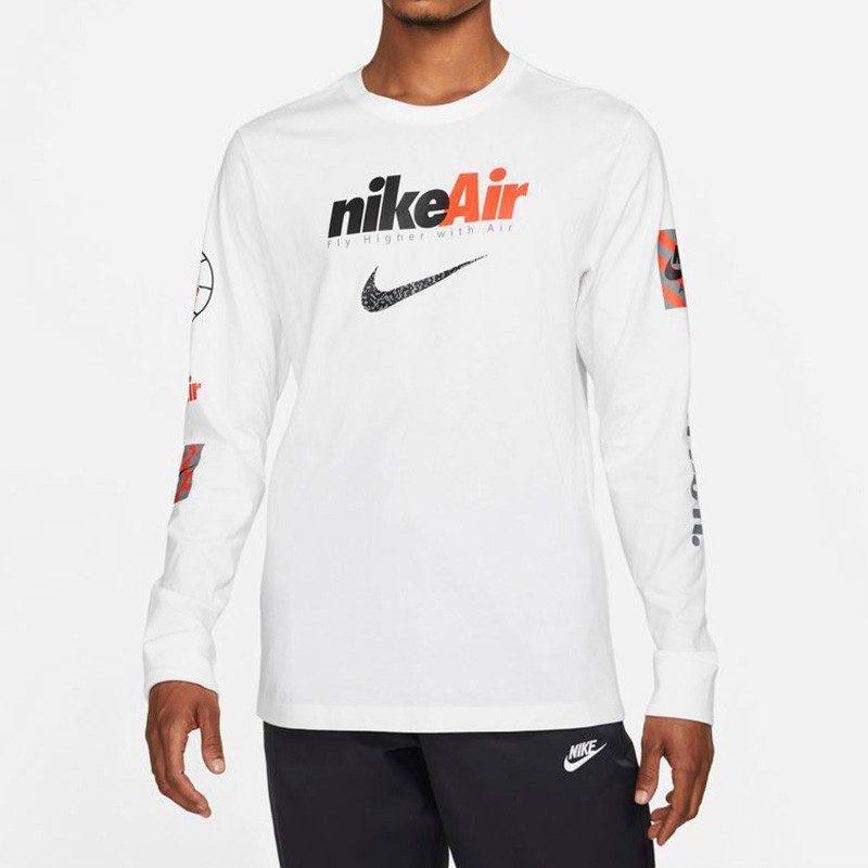 Nike T Shirts Men's White Crew Neck Moderate Straight Fit DJ1416-100