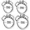 FRRK Small Metal Chastity Device with Attachable Large Dildo Flathead Flat Chastity Cage with Dildo Attachment for Sissy Men