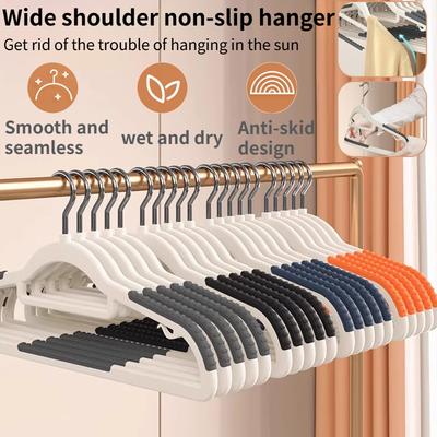 10pcs Anti Slip Plastic Hanger,use for Both Dry and Wet Use,with a Seamless Design,for Clothing,underwear,pants,and Home Storage