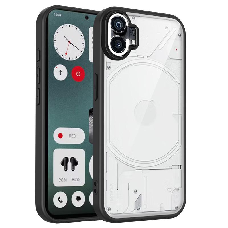 

Чехол для Nothing Phone One Phone1 Противоударный силиконовый TPU бампер с прозрачной задней жесткой крышкой Чехол для телефона для Nothing Phone 1 One A063 Pc + tpu&Nothing Phone (1) чёрный