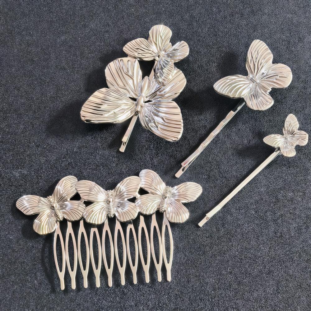 Fashion Butterfly Hair Clip Pins Metal Bridal Hairpin for Women Hair Barrettes Luxury Hair Bangs Clip Wedding Hair Accessories