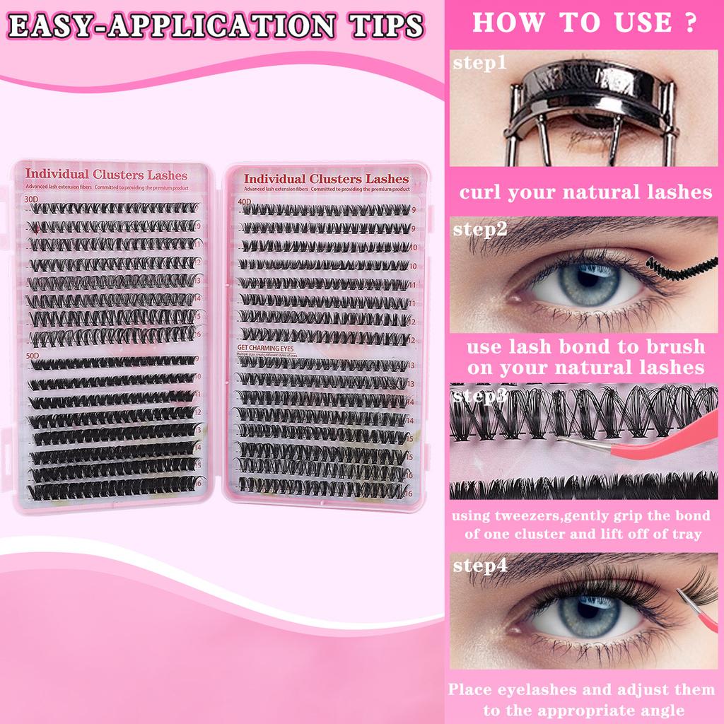 Diy Single Tuft Large Capacity Eyelash Book False Eyelashes 640 Tufts 30D40D50D Multiple Hair Eyelashes