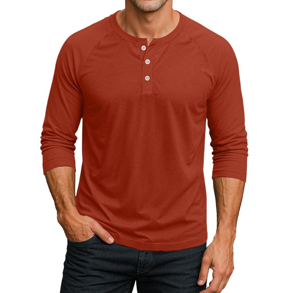 Men's Raglan Sleeve Three-quarter Sleeve Top