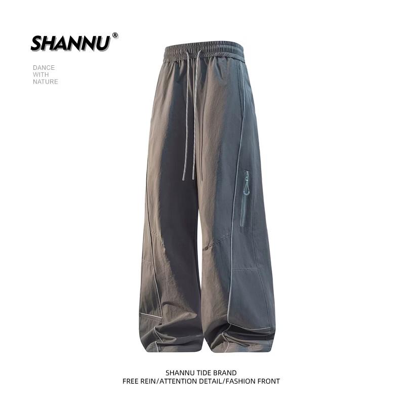 

SHANNU Men s Summer Thin Outdoor Cargo Wide-Leg Pants XL