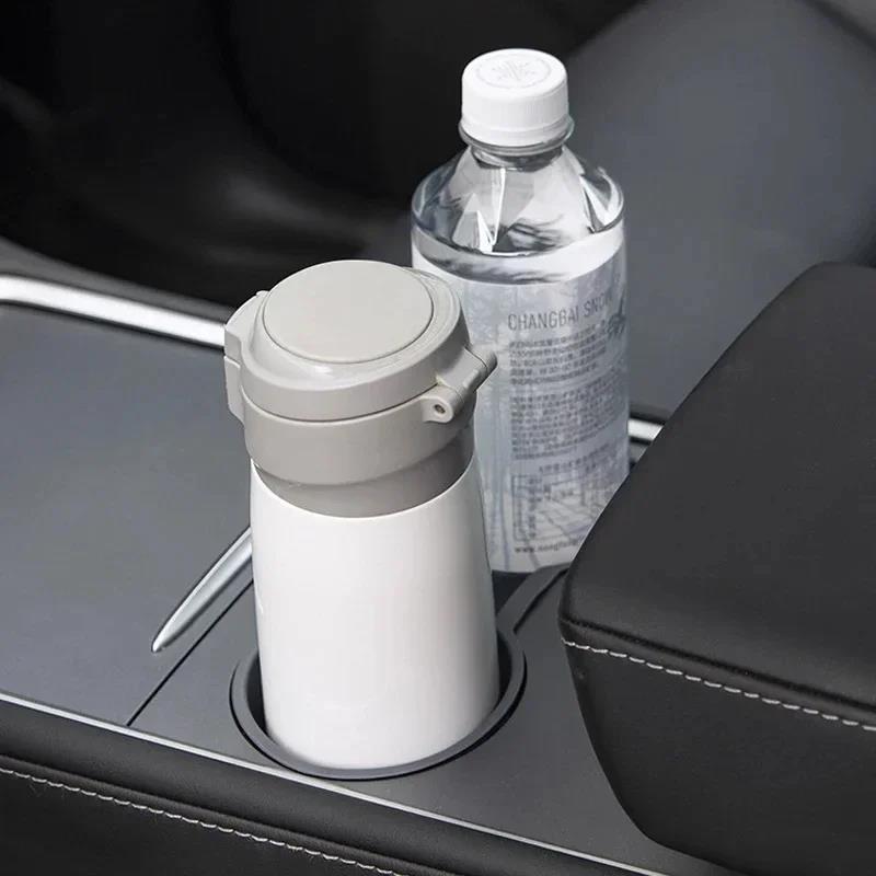 For Tesla Model 3 Tesla Model Y Interior Cup Holder Central Console Water Bottle Organizer TPE Accessory Car Storage Compatible Cup Holders 5