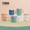 Tyeso Stainless Steel Travel Mug with Lid Insulated Coffee Cup for Office Home Trendy Design On-the-Go Workplace Use