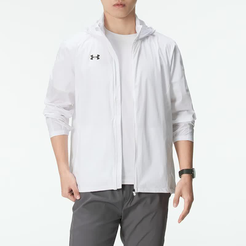 Мужская тканая куртка с капюшоном Under Armour 3XL белый
