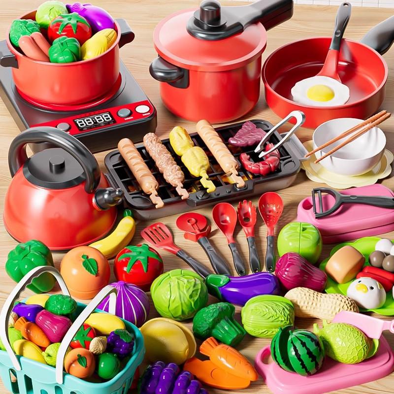 12/21/51 PCS Mini Kitchen Cookware Cook Pretend Play Educational House Toys For Children Simulation Kitchen Utensils Girls Toys